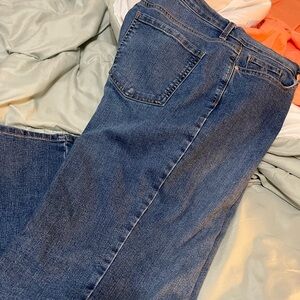 Blue Straight Leg Denim Jeans